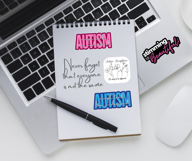 Blue Accept Teach Love Understand Sticker, Autism Awareness Sticker, ABA sticker, Autism Advocate Sticker, Special Need Mom