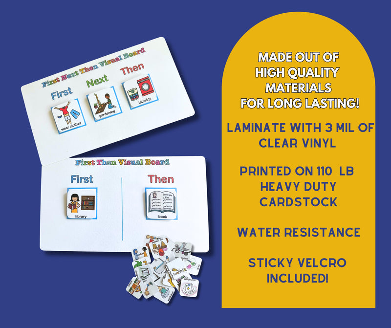 First and Then Visual Schedule Autism Now and Next Board Pecs Printable Pec Board First and Then Visual Clean Up Printable Chore Chart