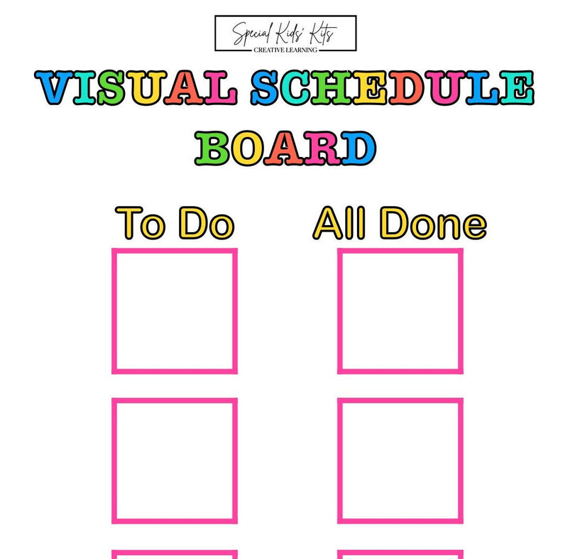 Printable Pink Visual Schedule for Kids | Kids Daily Routines Bundle | Chore Chart for Toddlers