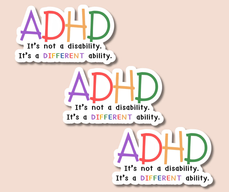 Adhd sticker neurodivergent sticker mental health sticker Adhd awareness Adhd affirmation positive adhd message sticker motivational sticker