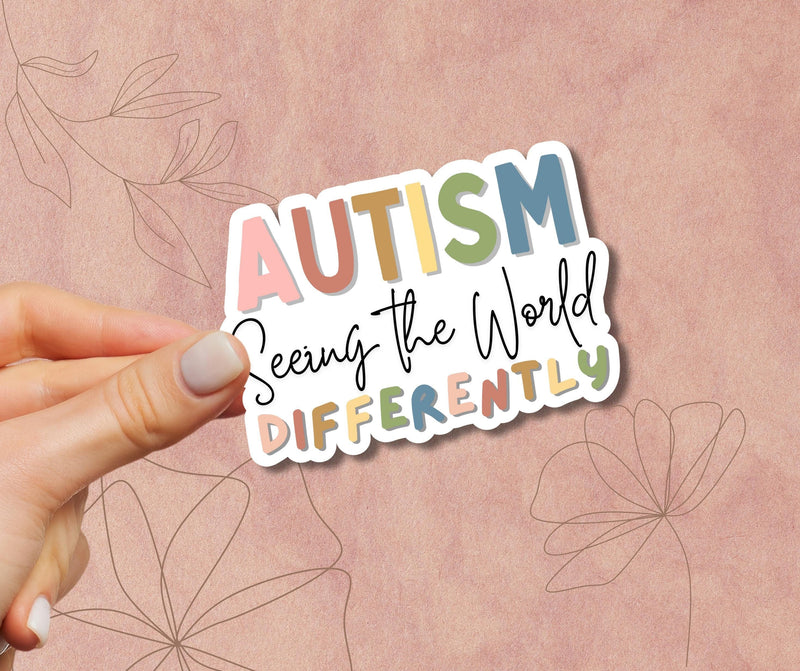 Autism Seeing the World Differently Sticker for Autism Awareness Sticker for ABA Sticker for Sped Teacher  Sticker Autism Acceptance Sticker