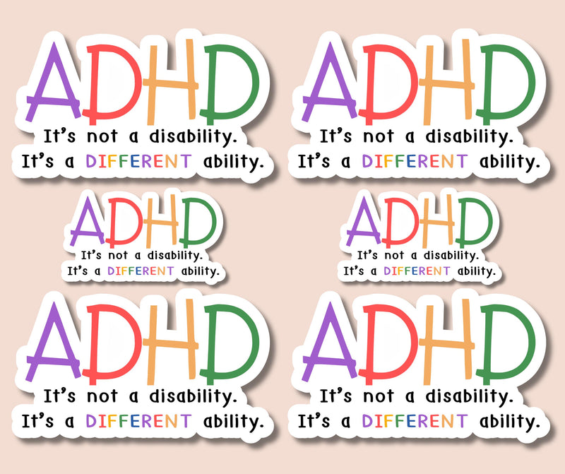 Adhd sticker neurodivergent sticker mental health sticker Adhd awareness Adhd affirmation positive adhd message sticker motivational sticker